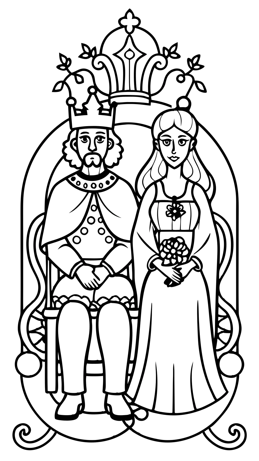 king queen coloring pages